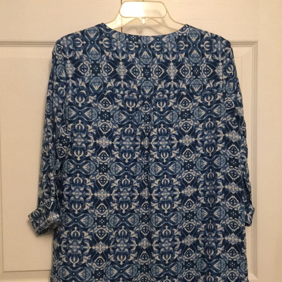 NWT CATHY DANIELS Popover Top 3/4 Sleeves - Picture 5 of 10